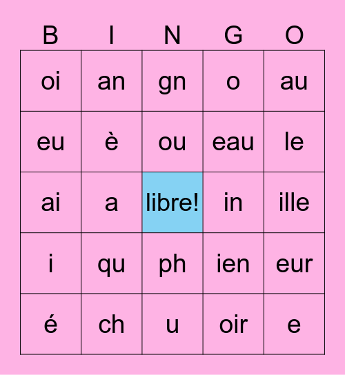 Fun With Phonemes!!! Bingo Card