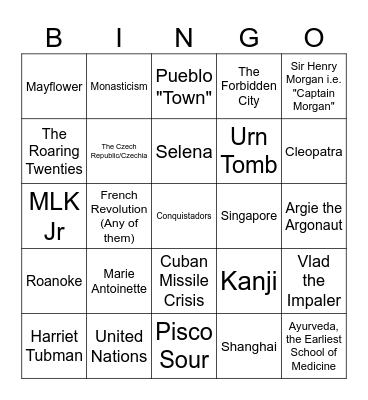 "Bingo and Bracelets" Bingo Card Bingo Card