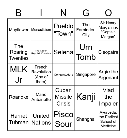 "Bingo and Bracelets" Bingo Card Bingo Card