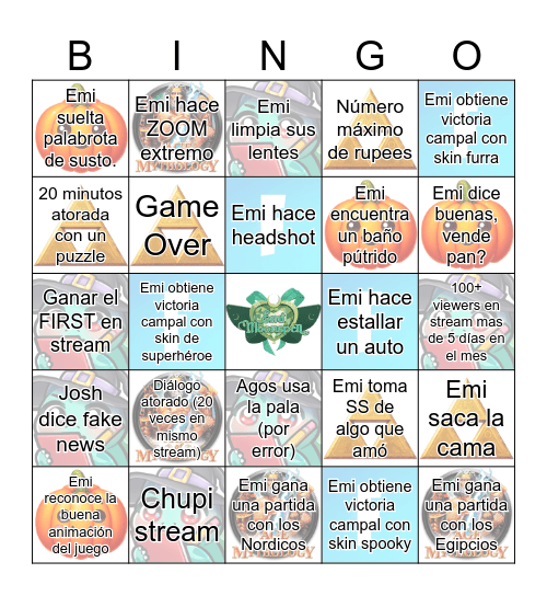 Bingo Moonspell Bingo Card