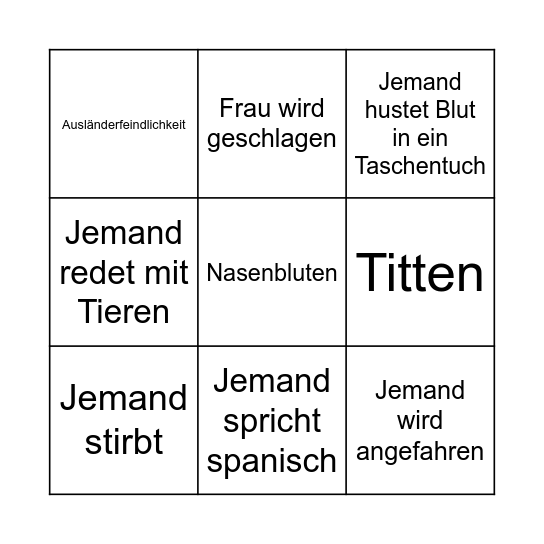 Serienbingo Card