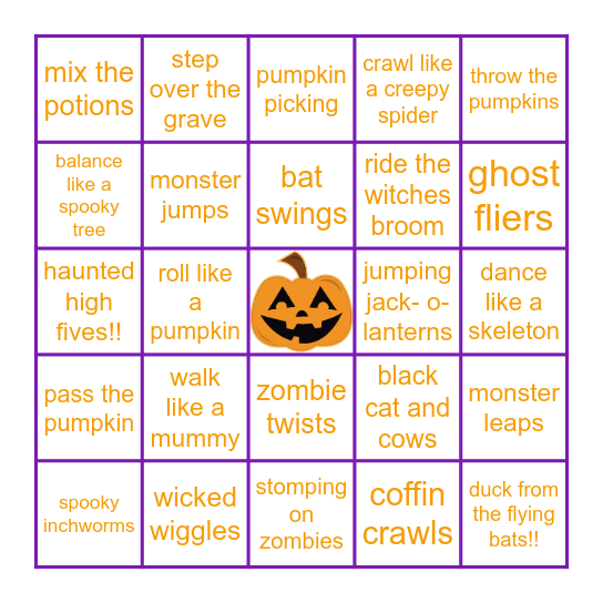 Halloween Bingo Card