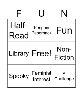 TBR Bingo Oct-Nov Bingo Card