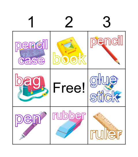 New for school Bingo Card