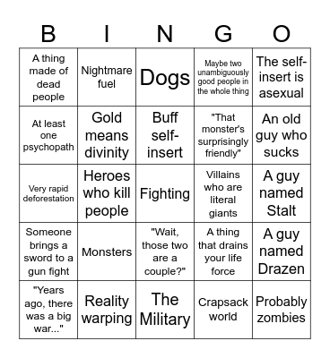 ManiaMac1613 Story Bingo Card