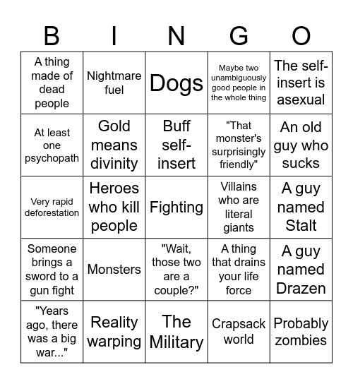 ManiaMac1613 Story Bingo Card