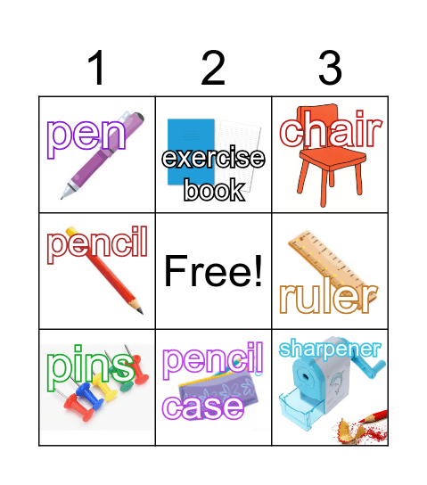 New for school Bingo Card