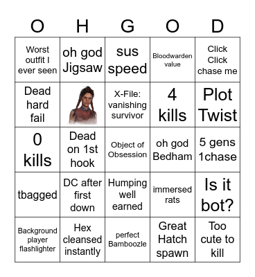 Dbd Killer Bingo Card