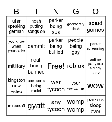 Bingo Card