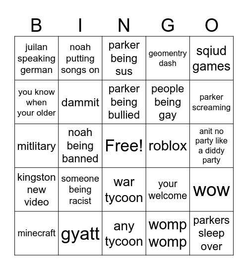 Bingo Card