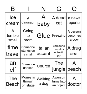 Monster Box Improv Bingo 3 Bingo Card