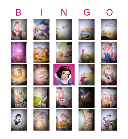 Snow White and the 3 Giants Bingo Card