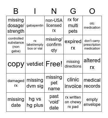 mail team Bingo Card