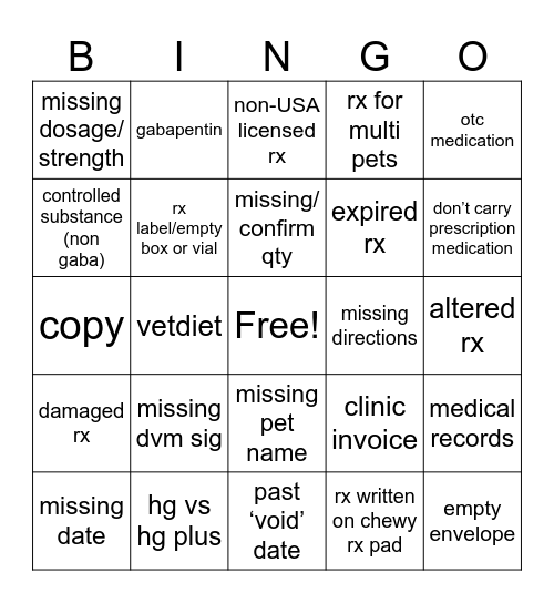 mail team Bingo Card