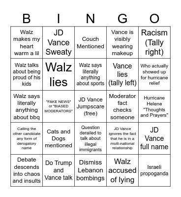 Shitshow 2 Electric Boogaloo Bingo Card