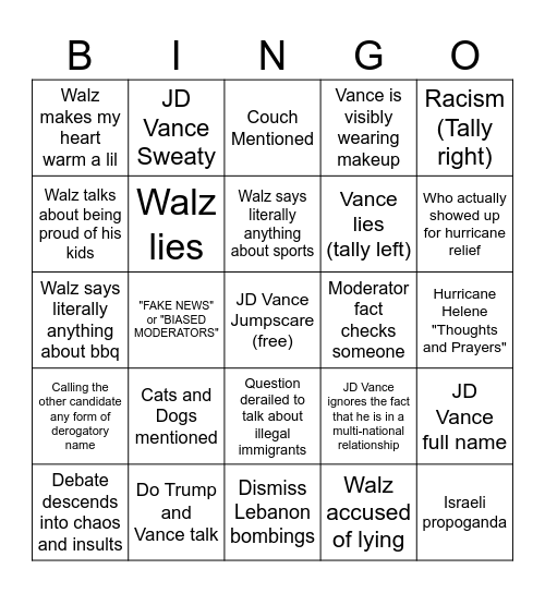 Shitshow 2 Electric Boogaloo Bingo Card