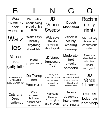 Shitshow 2 Electric Boogaloo Bingo Card