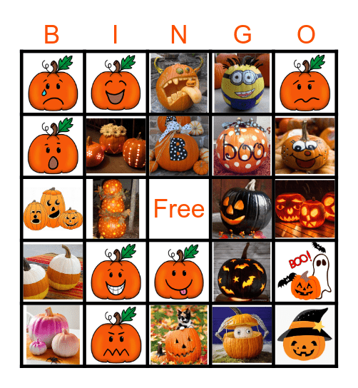 Pumpkin Bingo Card