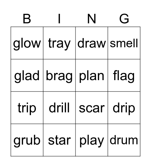 Blend BINGO Card