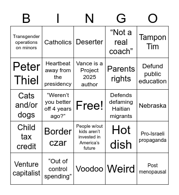 BALZ TO THE WALZ Bingo Card