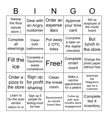 9011 October Bingo Card