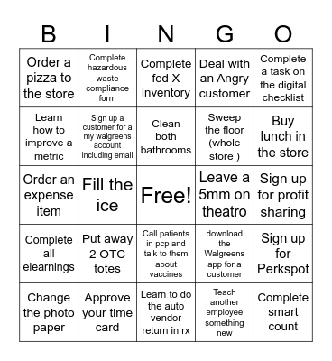 October Bingo Card