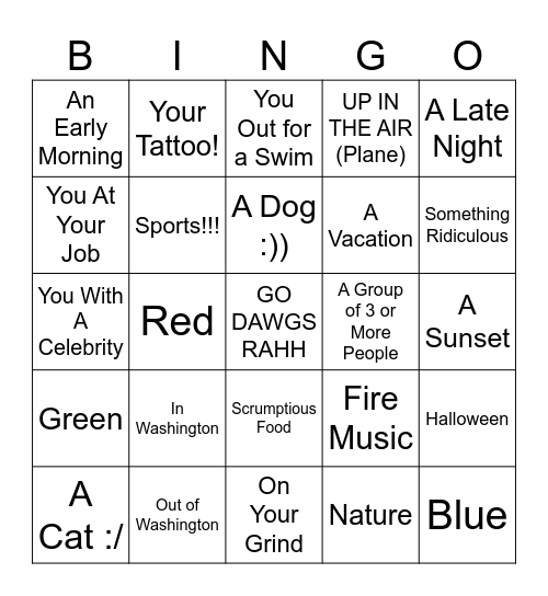 A PHOTO OF.... Bingo Card