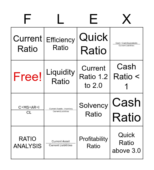 FLEX Bingo Card