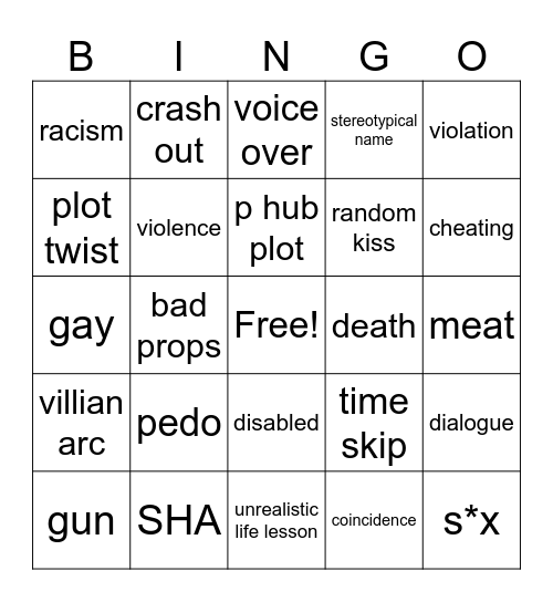 tommorows teaching Bingo Card