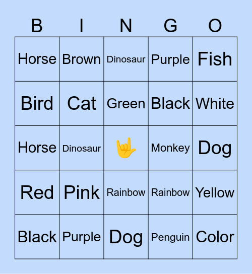 ASL Bingo Card