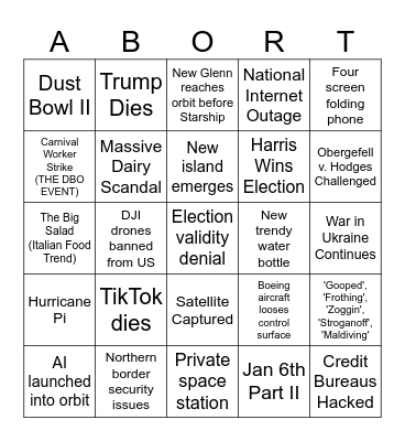 2024-2028 Bingo Card