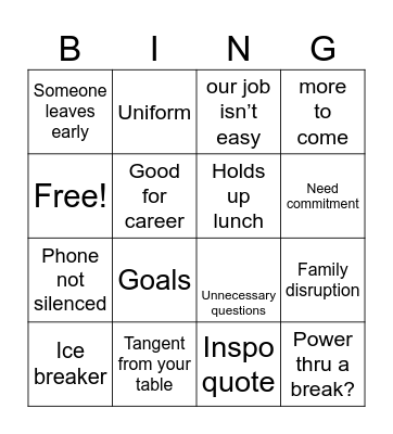 Summit Bingo Card