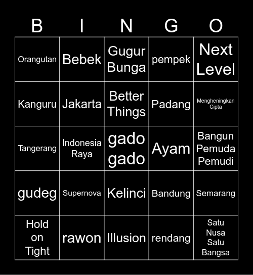 wenjehui. Bingo Card