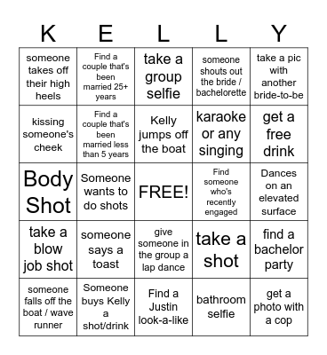 Kelly's Bach Bingo Card