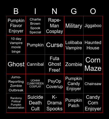 Spooktober Bingo Card