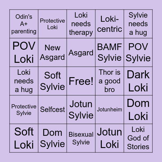 Leave a comment on a fic with a tag... Bingo Card