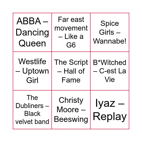 DUBLIN 2024 BINGO Card