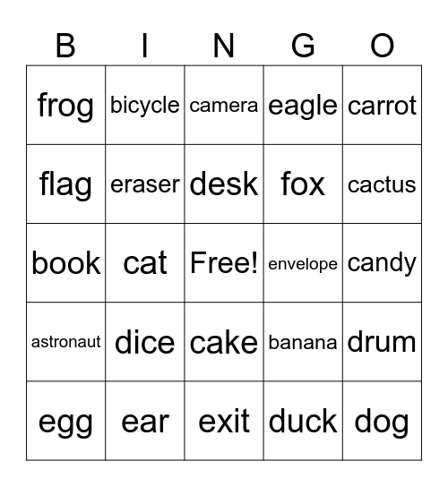 A-F Bingo 2!! Bingo Card