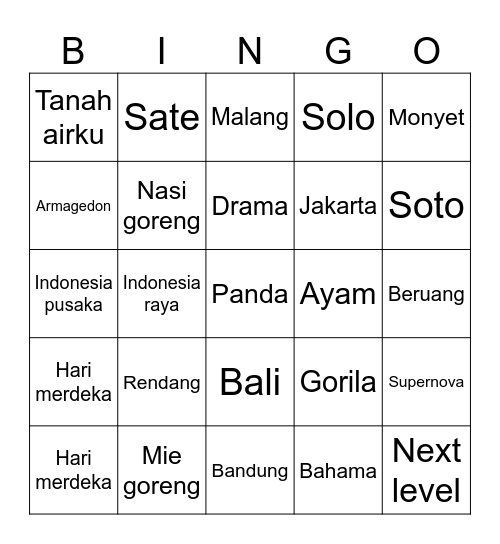 wistyushi Bingo Card