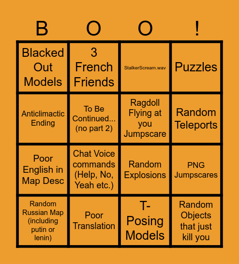 Dos Comp Halloween Bingo Card