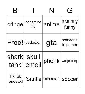 Untitled Bjingo Bingo Card