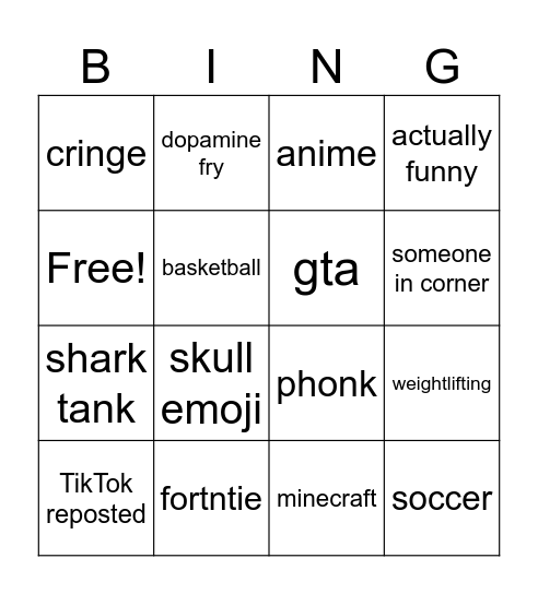 Untitled Bjingo Bingo Card