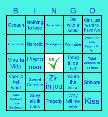 Lekkere wijven weekend bingo Card