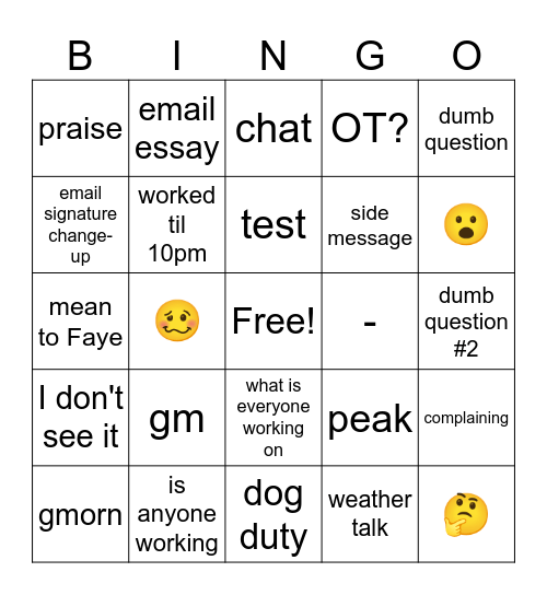 Bourbon Monday Bingo Card