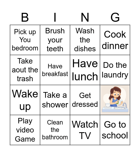 Routine bingo Card