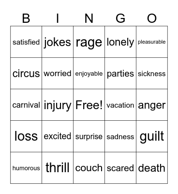 Week 5 Bingo Card