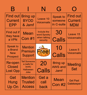 Halloween Bingo Card