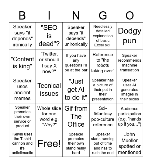 BSEO Bingo Oct 2024 Bingo Card