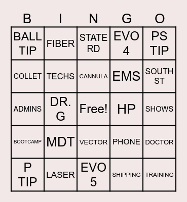 MDT BINGO Card