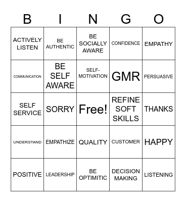 CUSTOMER WEEK Bingo Card